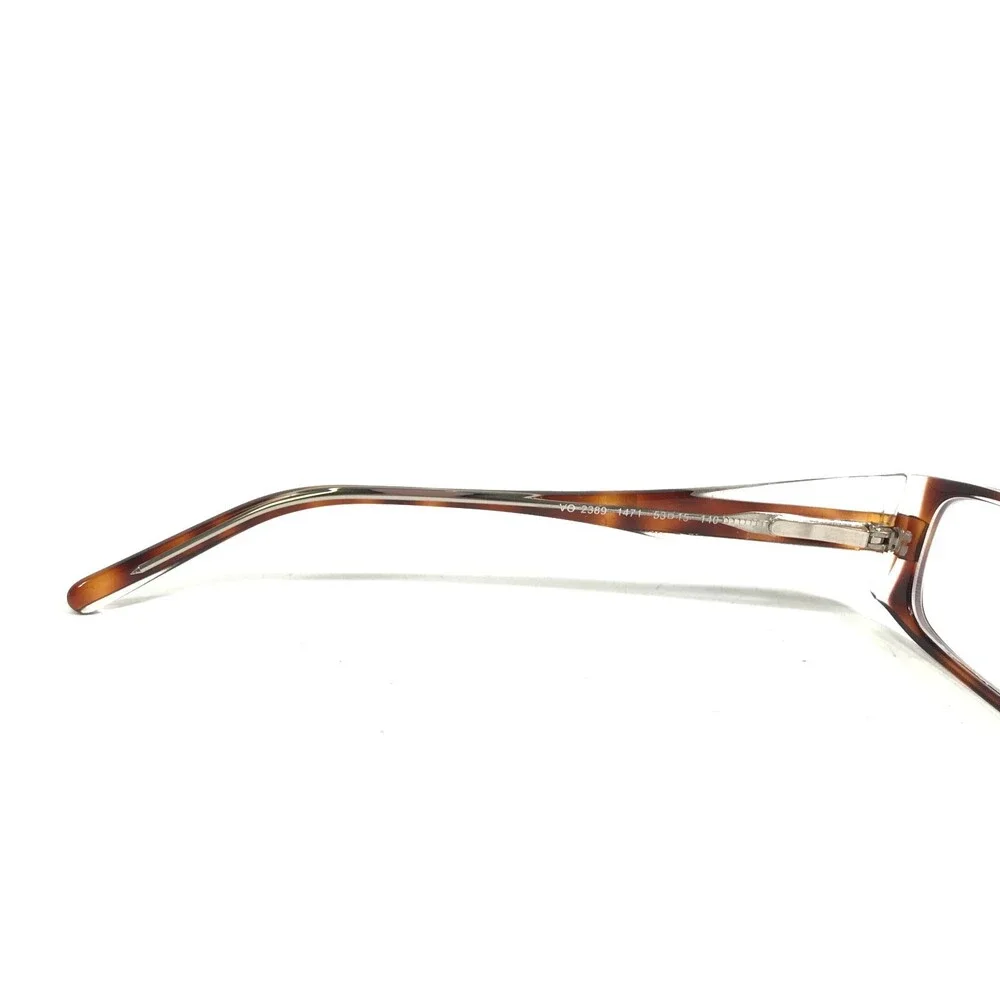 Vogue Eyeglasses Frames VO2389 1471 Brown Tortoise Clear Rectangular 53-15-140